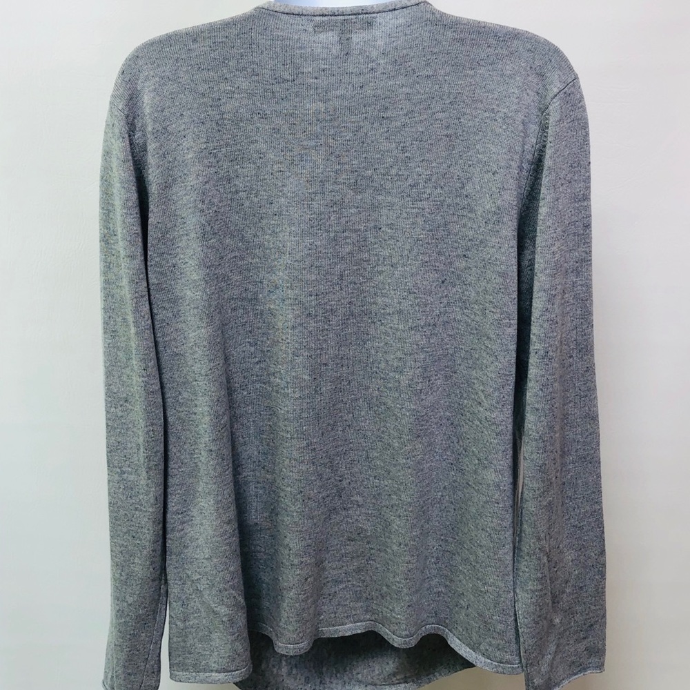 Eileen Fisher Drape Front Gray Sweater - Picture 5 of 7